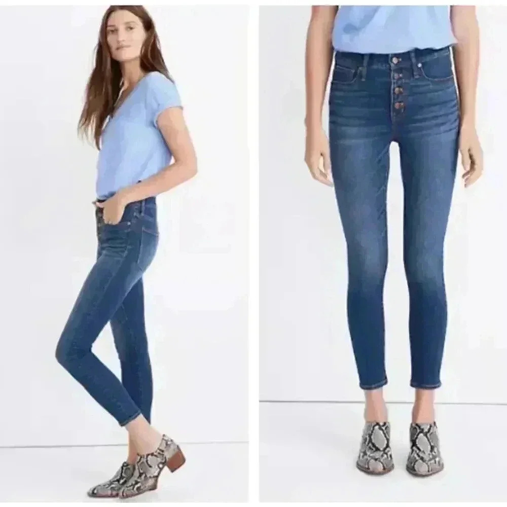 Madewell 9" Mid-Rise Skinny‎ Crop Jeans Size 28